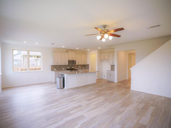 Open concept kitchen and living room
