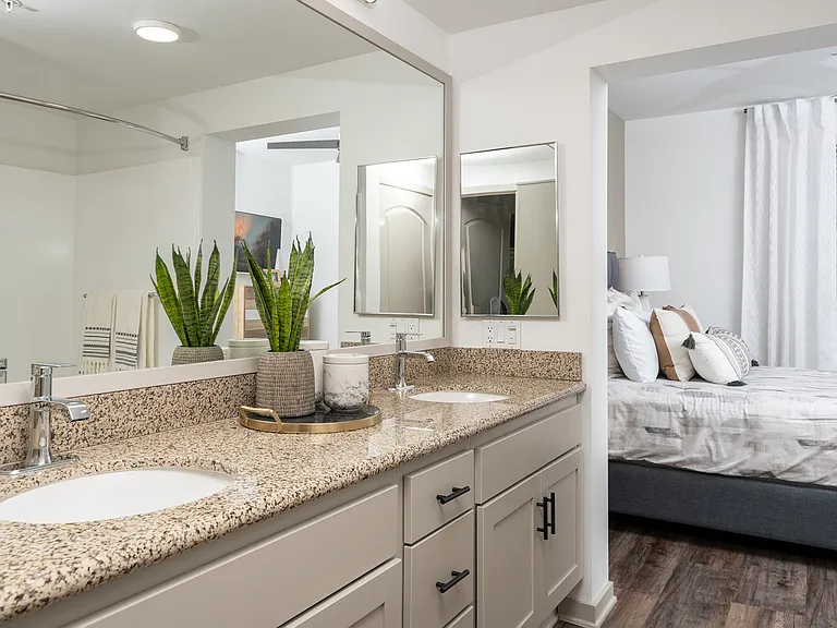 Double vanities available in select apartment homes