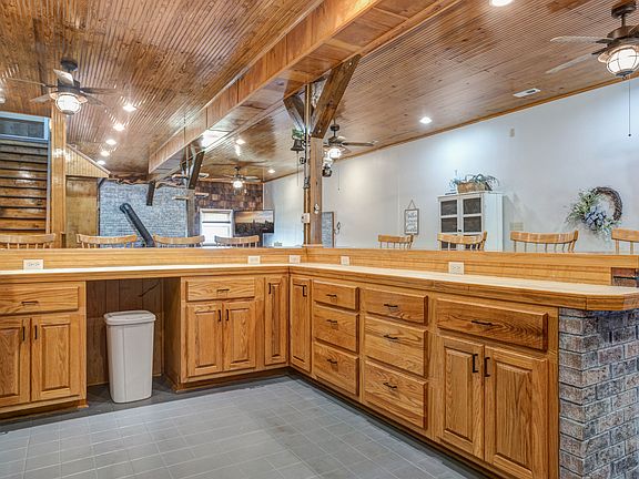 Great work space in the kitchen with tons of countertops & storage.