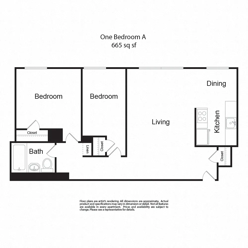 Floor plan Two Bedroom A