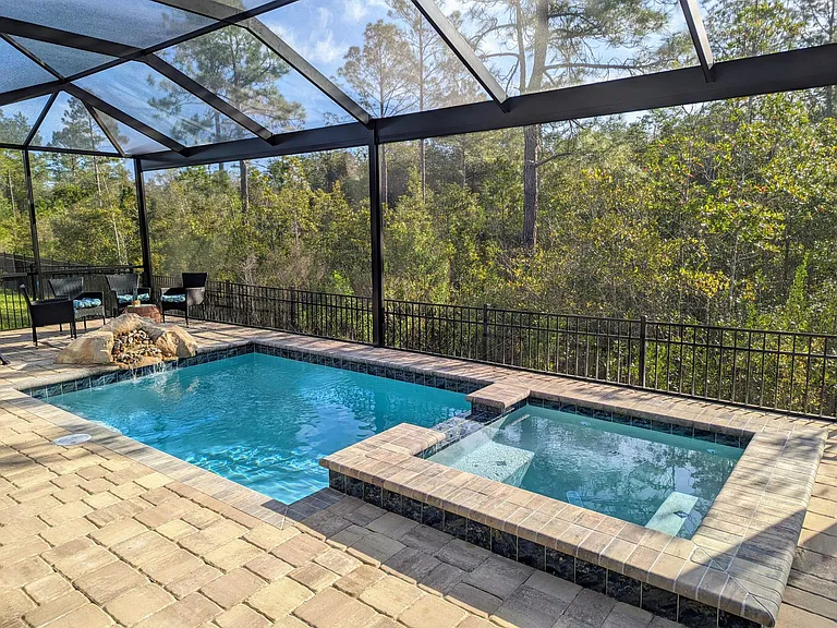 Covered Private Pool & Spa in the back