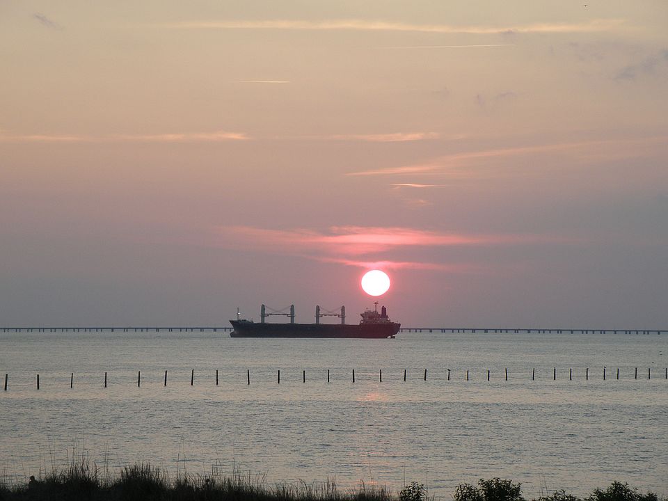West sunset from deck