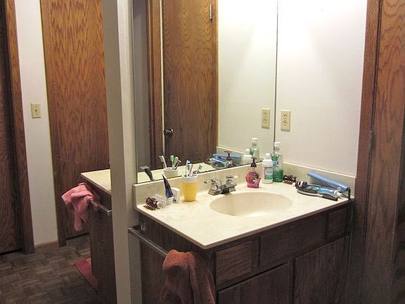 Bathroom sink area