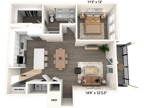 Floor plan A5-892sf-258