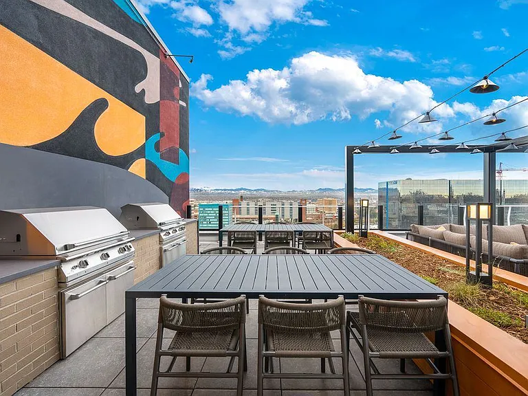 Rooftop deck with grilling station