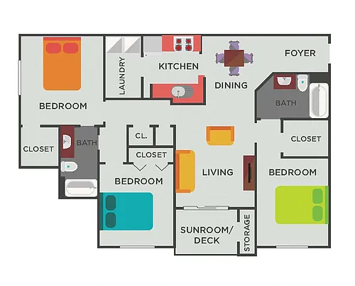Floor plan Three bedroom