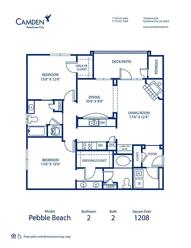 Floor plan Pebble Beach