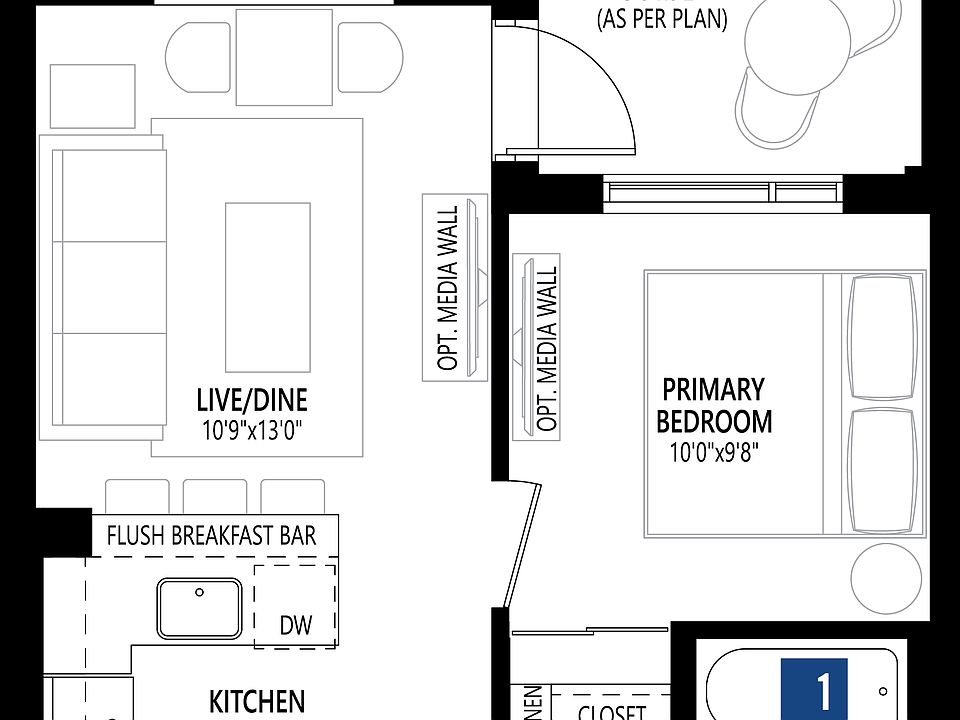 Aurora 1 Bedroom