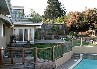 pool and backyard