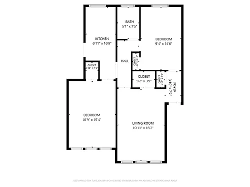 Floor plan Myna 2Bed