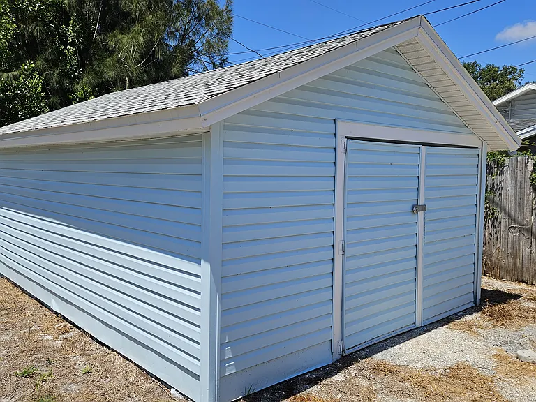Large detached garage can also be used for storage