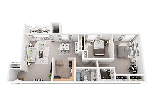 Floor plan 2 Bedroom Deluxe
