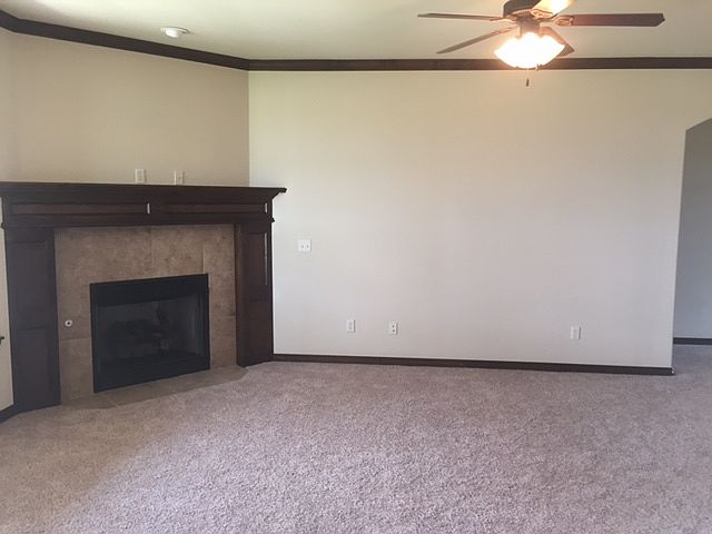 Living room fireplace