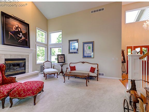 Living room with fireplace