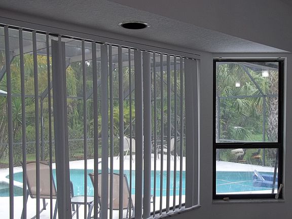 Kitchen view of pool