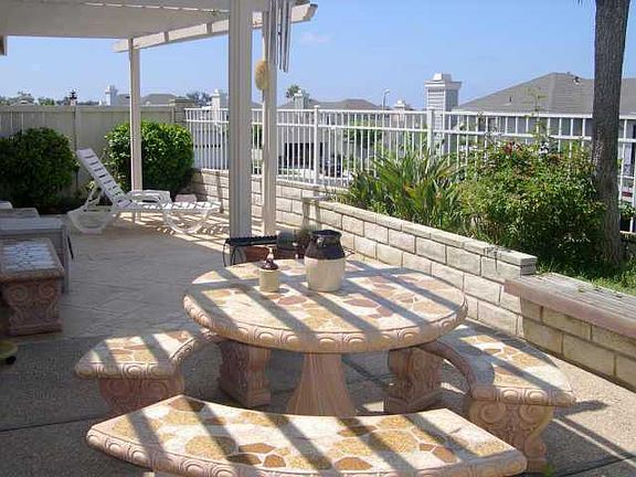 Sunny breezy back patio!