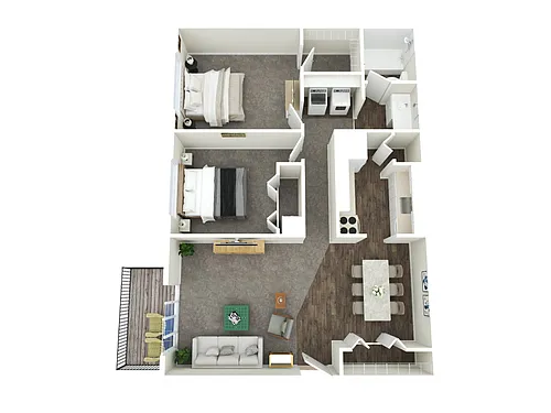 Floor plan 2BR - 1BTH