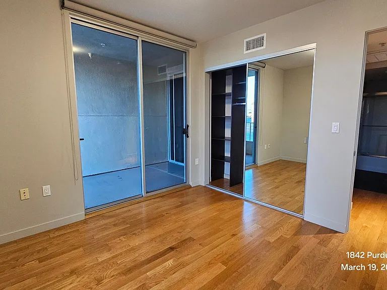 2 bedrooms have fitted closet, and roller shade on windows