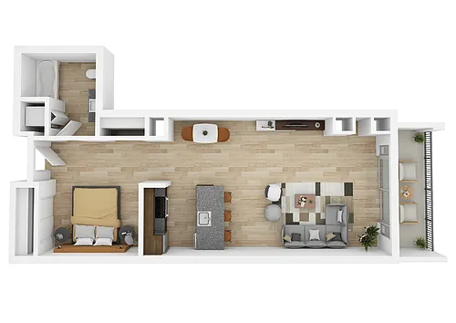 Floor plan Urban One-Bedroom E