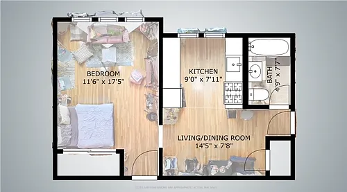 Floor plan Middle Studio