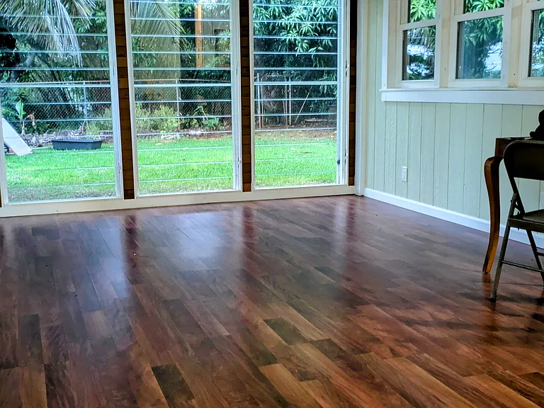 Living room and extended office space