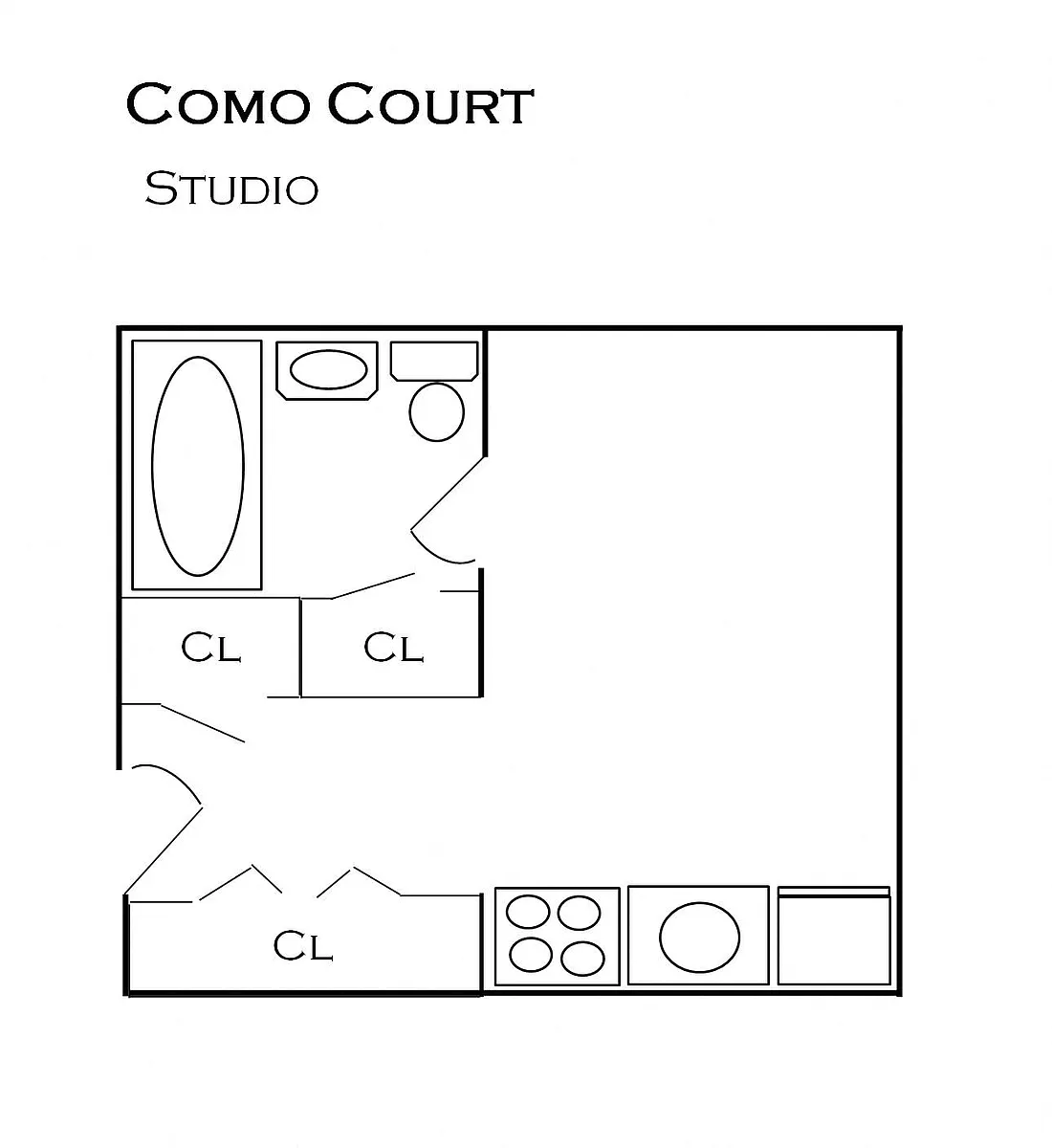Floor plan Renovated Studio