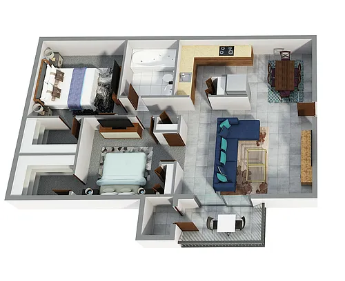 Floor plan 2x1A