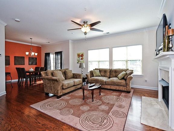Living room with hardwood floors throughout