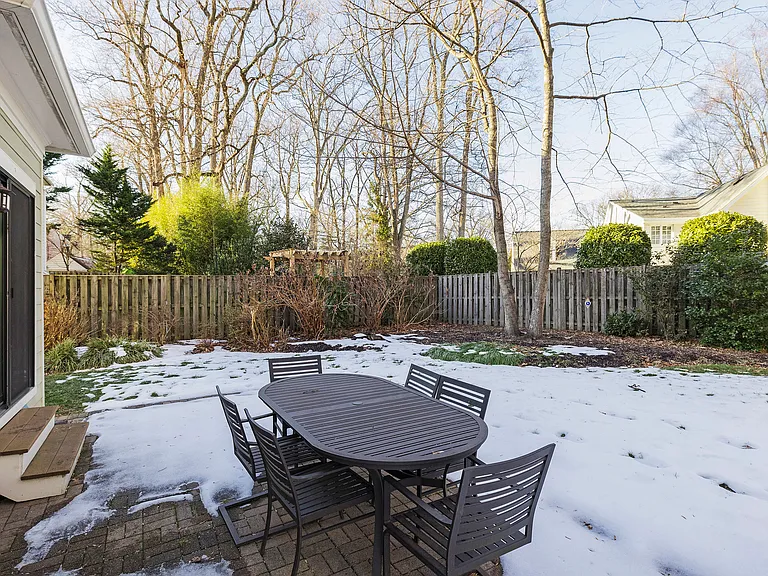 Fully fenced backyard