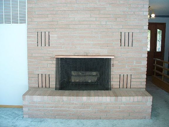 Gas fireplace in living room