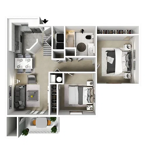 Floor plan 2 X 1