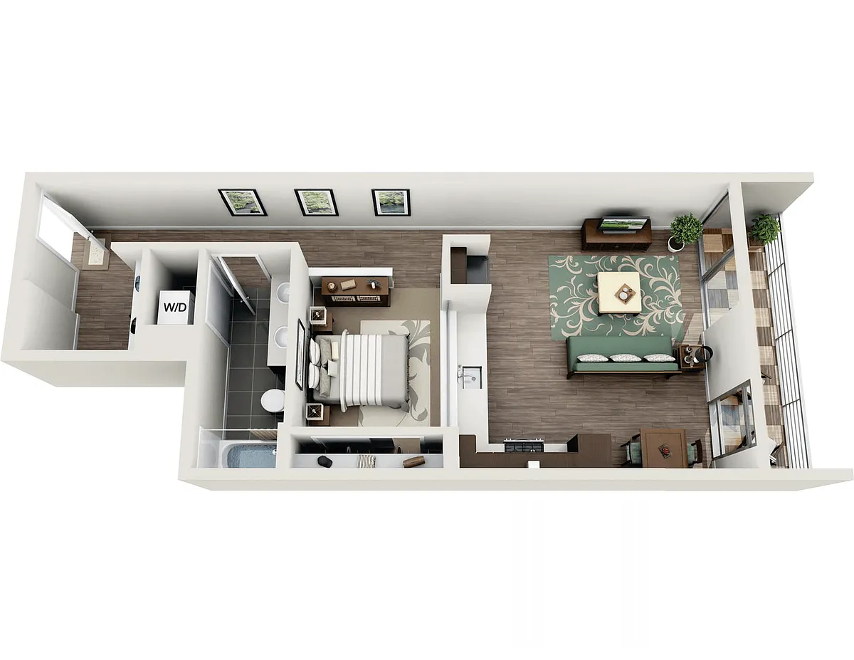 Floor plan 1 Bedroom - 778 sqft