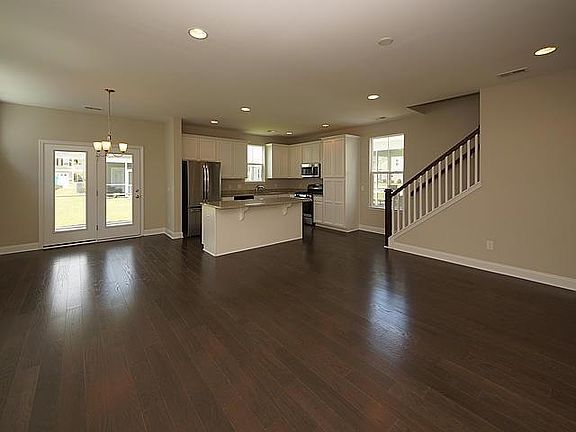 open living area/kitchen
