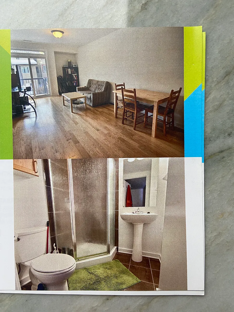 LIVING ROOM AND BATHROOM # 1 - 456 King Edward Ave #306