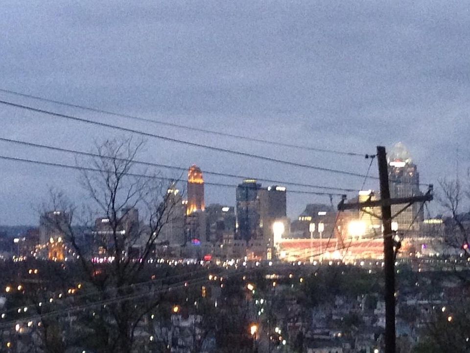 Front porch view, ready for fireworks!