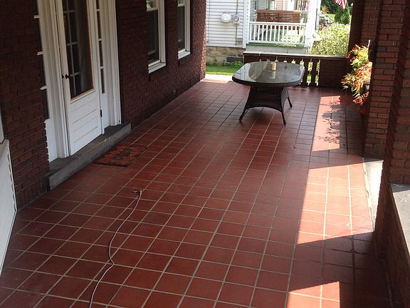 Incredible tiled front porch