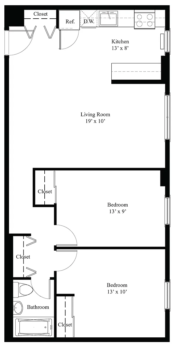 Floor plan 2 Bedroom A & L