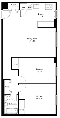 Floor plan 2 Bedroom A & L