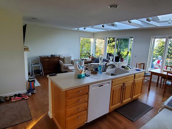 Kitchen open to family room on entry level
