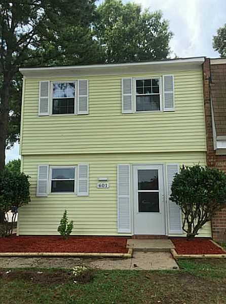 Freshly painted siding.