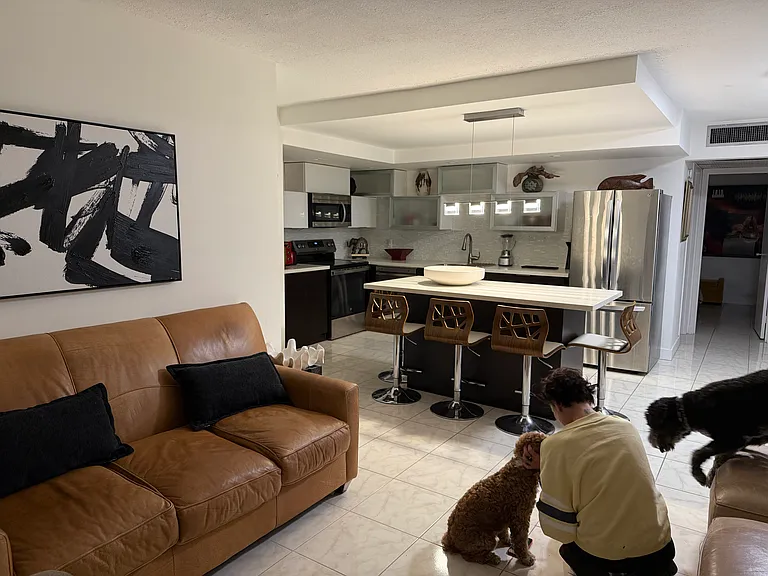 FURNISHED- sleeper leather sofa , electric bed and chair . Queen In master bedroom- View to water from master and porch