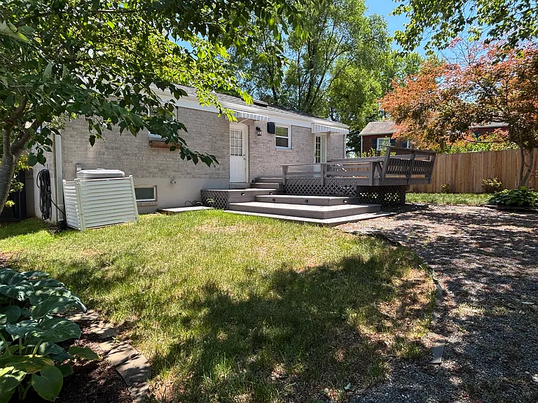 Backyard and deck