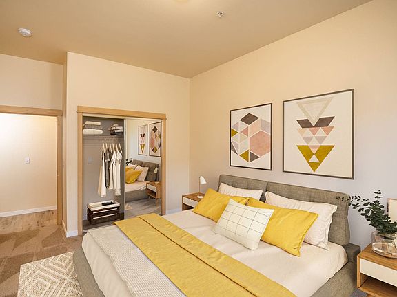 Fairview Village | Spacious Bedroom View with Mirrored Closet