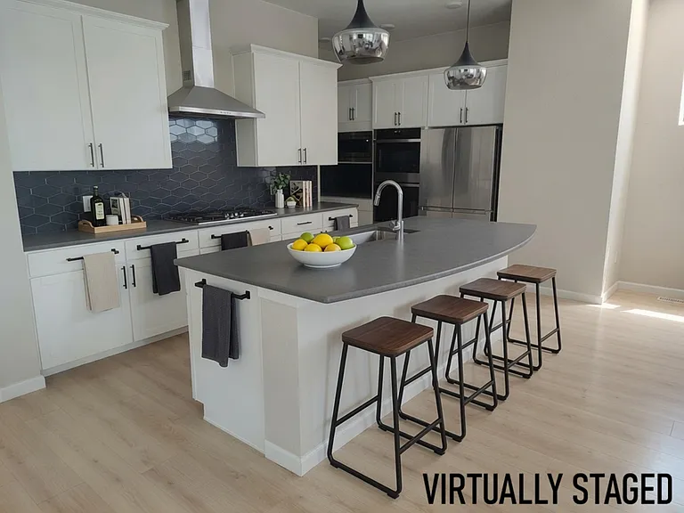 Chef's Kitchen, virtually staged