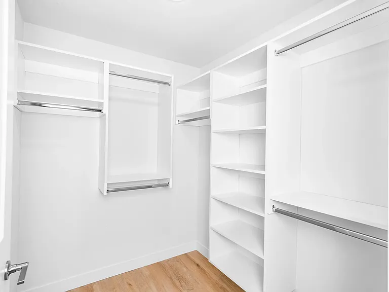 Our spacious walk-in closets with built-in shelving offer the perfect blend of style and functionality. Say goodbye to clutter and hello to a beautifully organized lifestyle in your new California home.