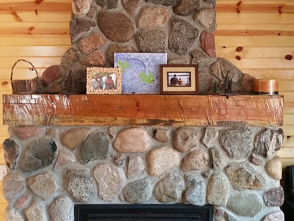 River Stone Fireplace 1
