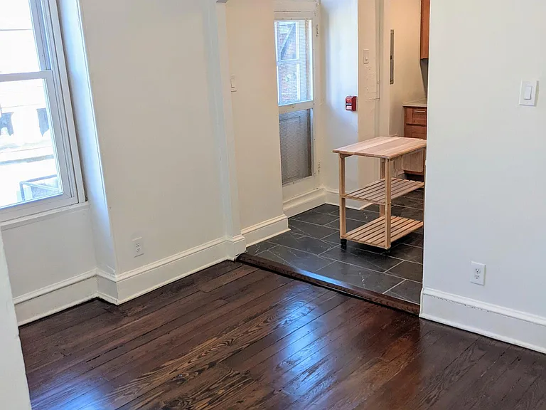 Open floor plan from living room to kitchen