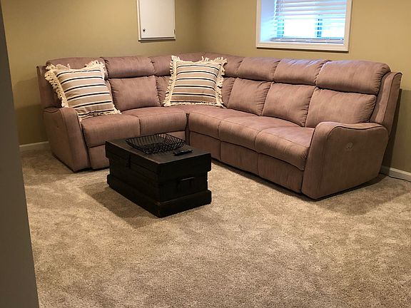 Basement with TV mount 