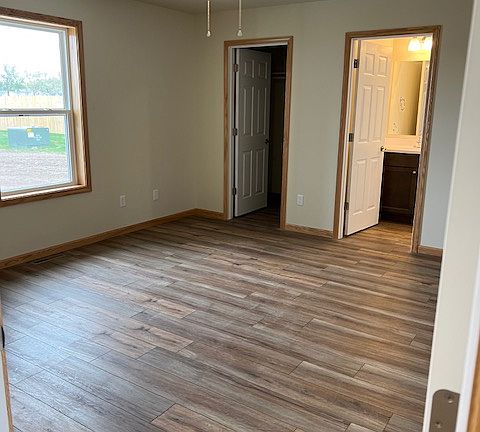 first floor master suite with large closet