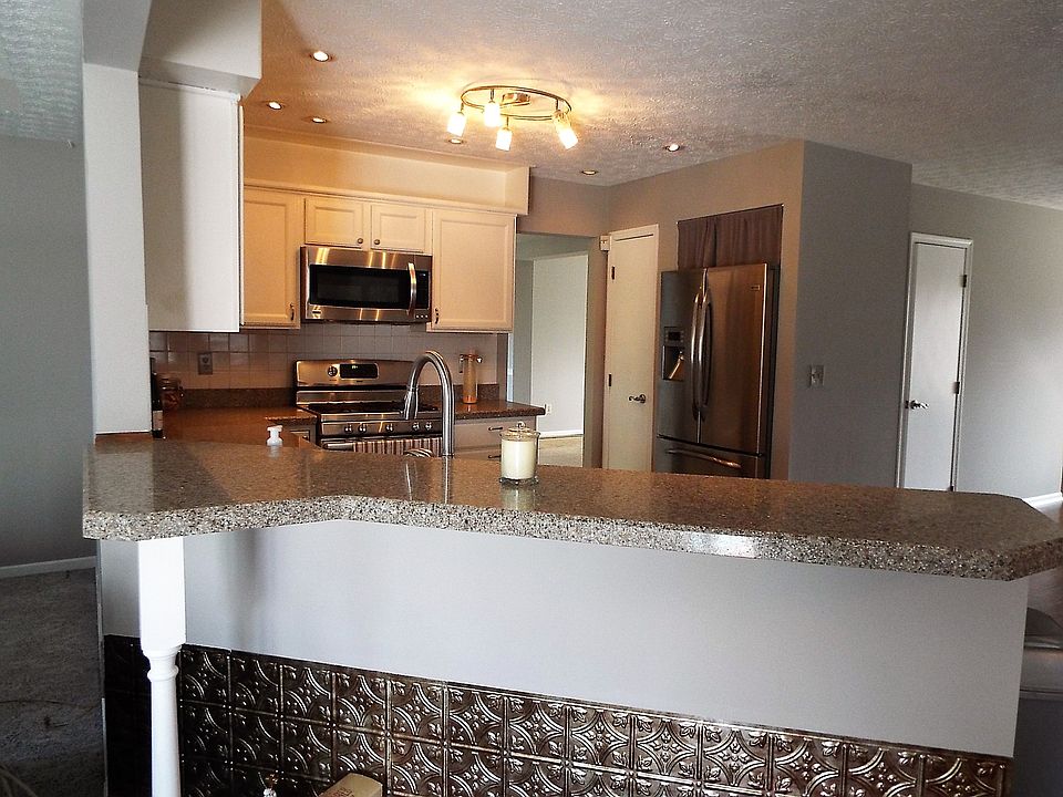 View of kitchen from den.